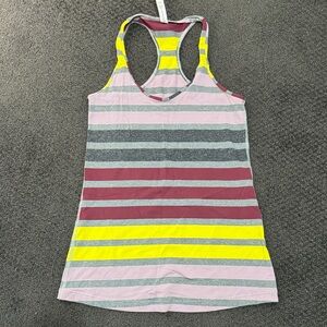 Lululemon Cool Racerback Tank Sz 10 BNWOT striped